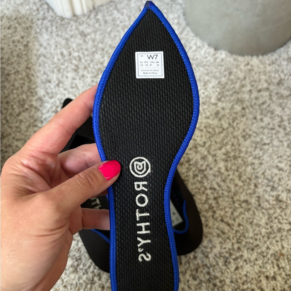 Rothy's Women's Black and Blue Flats - Picture 7 of 12